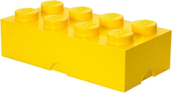 LEGO Brick 8 Opbergbox - 12L - Kunststof – Geel