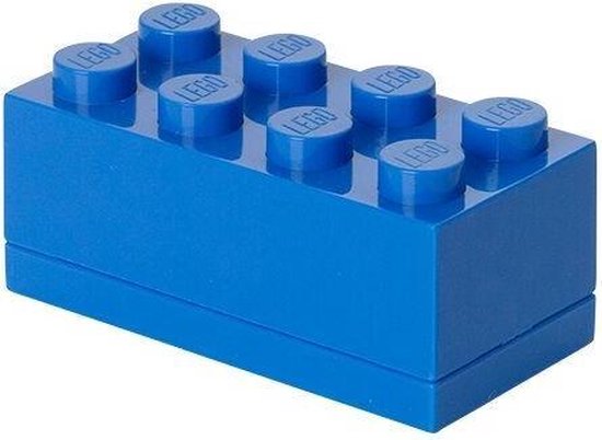 Lego Mini Box 8 Lunchbox - 4,6x9,2x4,3 cm - Blauw