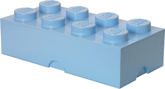 LEGO Opbergbox Brick 8 - 12L - 50x25x18 cm – Lichtblauw
