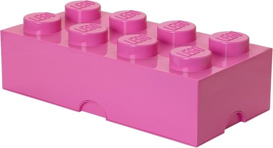 LEGO Brick 8 Opbergbox - 12L - Kunststof – Roze