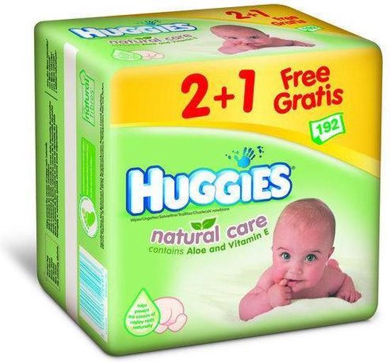 Huggies babydoekjes nat.c.2+1 64 st