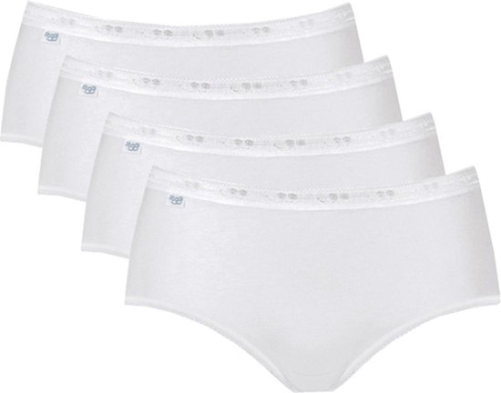 sloggi Basic+ Dames Midi slip - 4pack - Wit - Maat 46