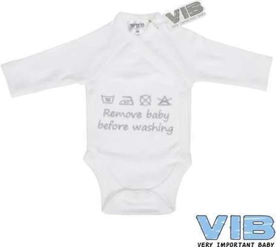 VIB Rompertje - Remove Baby Before Washing - Wit