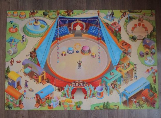 Speelkleed Circus 100x150, Groot speeltapijt circus