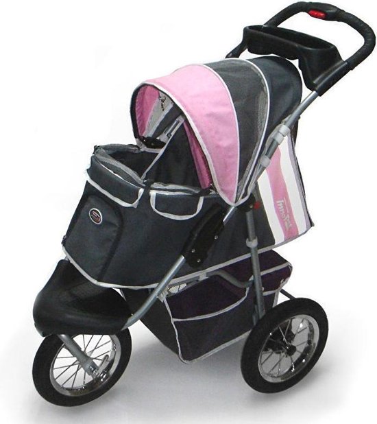 InnoPet Hondenbuggy Comfort AIR Grijs/Roze