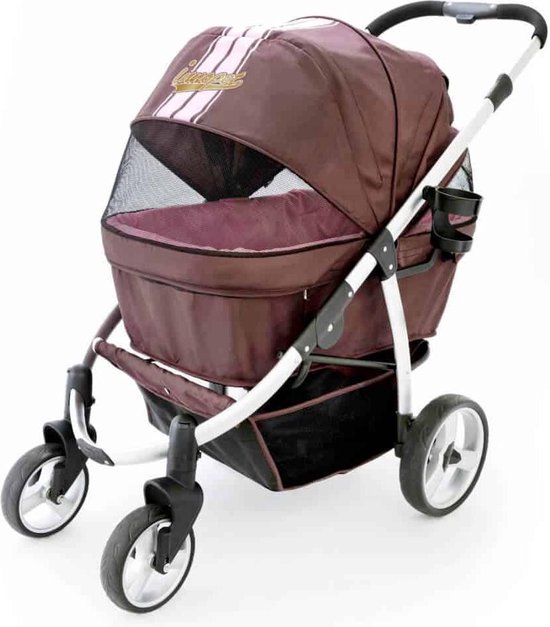 Innopet Hondenbuggy - Retro - Bruin-  Roze