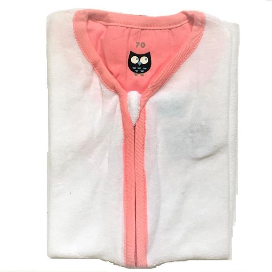 Baby Slaapzak Badstof 70 cm Wit Roze