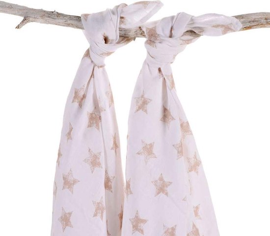 Briljantbaby swaddle taupe 120x120 cm robin hydrofiel