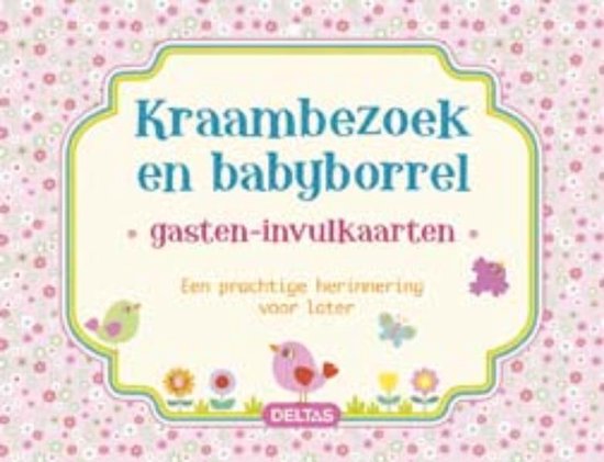 Kraambezoek en babyborrel gasten-invulkaarten