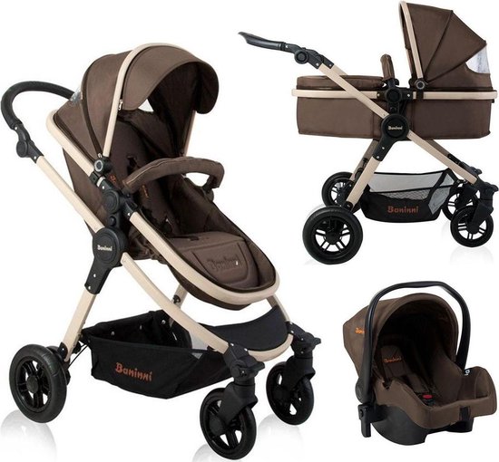 Baninni Kinderwagen Ayo 3 in 1 Sugar Brown