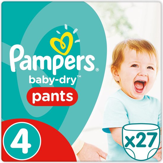 Pampers Baby-Dry Pants Luierbroekjes Maat 4 (Maxi) 8-15 kg - 27 Stuks - Luiers