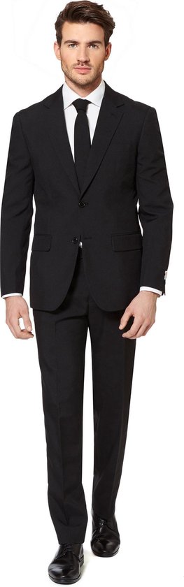 OppoSuits Black Knight - Mannen Zomer Kostuum - Zwart - Feest - Maat 48