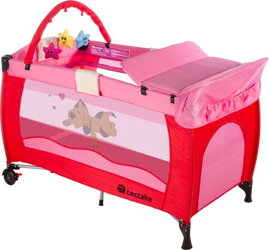 TecTake reisbed babybed campingbed reisbedje Dodo roze - 402202