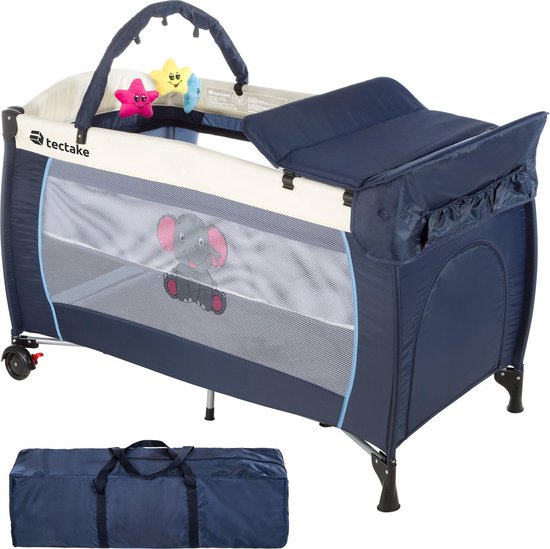 TecTake reisbed babybed campingbed reisbedje Dodo blauw - 402201