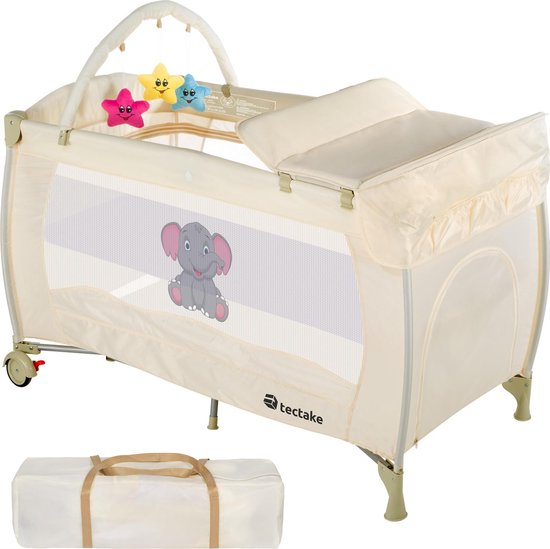 TecTake reisbed babybed campingbed reisbedje Dodo beige - 402204