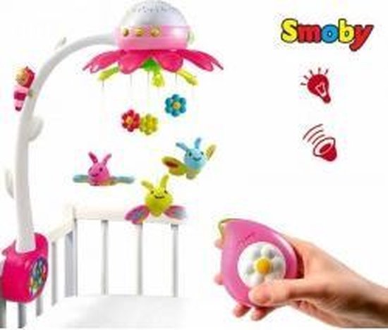 Smoby Cotoons mobiel met bloemen roze 211408