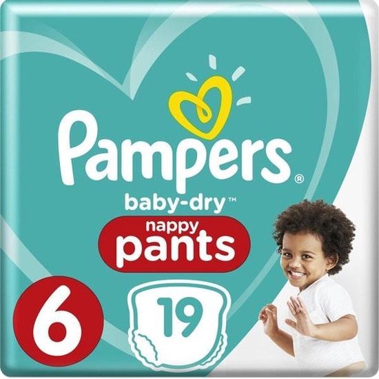 Pampers Baby-Dry Pants - Maat 6 (Extra Large) 15+ kg - 19 Stuks - Luierbroekjes