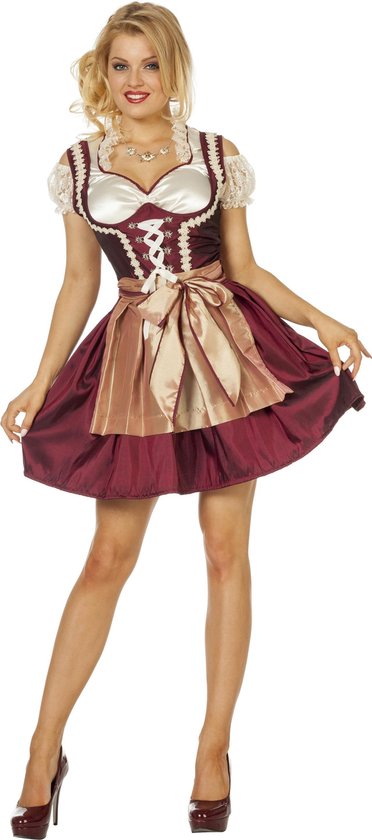 Dirndl jurk (grote maten)  Roos