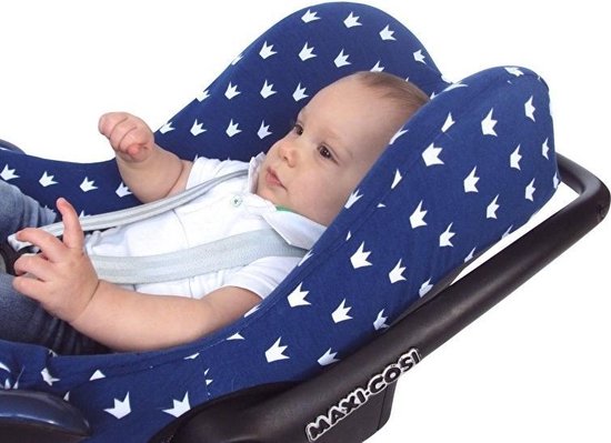 Wallabiezzz Maxi Cosi Hoes - Autostoelhoes - Universeel - Pebble, Cabriofix en Meer - Comfortabel - Zacht Katoen - Blauw