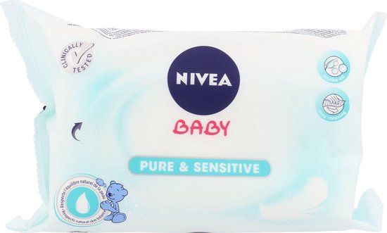 Nivea - Pure & Sensitive Baby Cleaning Wipes 63 pcs -