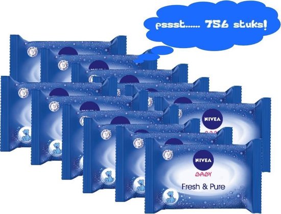 Nivea baby Fresh & Pure babydoekjes 756 stuks (12x63)
