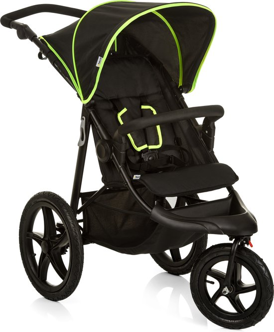 Hauck Runner Kinderwagen - Zwart/Neon Geel