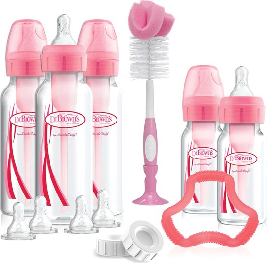 Dr. Brown's Options+ Anti-colic - Giftset Standaardfles - Roze