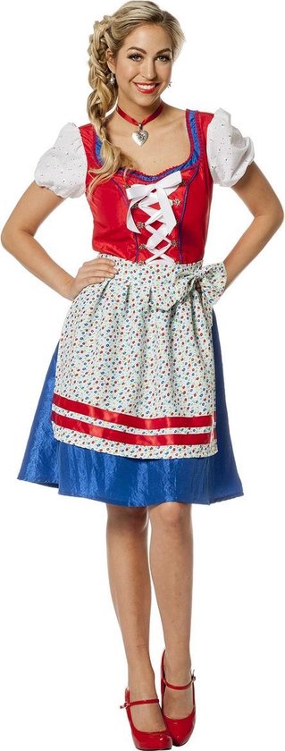 Boeren Tirol & Oktoberfest Kostuum | Petra Pul Beierse Dirndl | Vrouw | Maat 46 | Bierfeest | Verkleedkleding