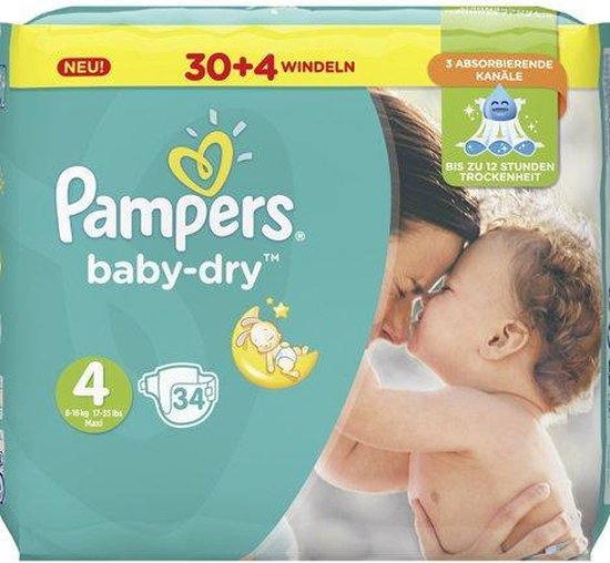 Pampers Luiers Baby Dry Maat 4 - 34 stuks