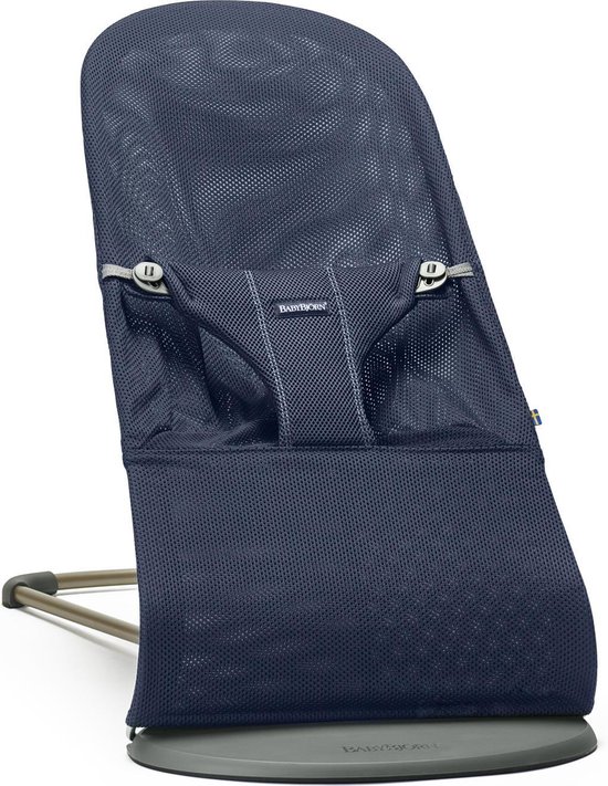 BABYBJÖRN Wipstoel Bliss Donkergrijs frame - Mesh - Marineblauw