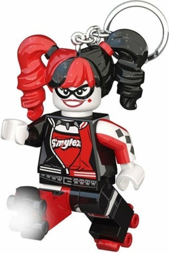 Lego Sleutelhanger Batman: Harley Quinn Met Licht 7 Cm Zwart/rood