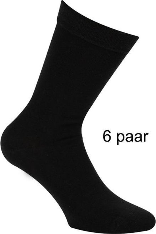 Huissokken | Multi-pack | Bamboe sokken | Zwart | maat 39-42 | Naadloze sokken | 6 paar