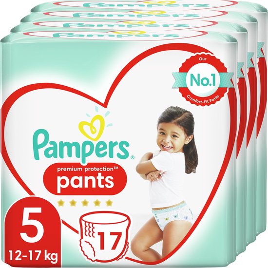 Pampers Premium Protection Pants Luierbroekjes - Maat 5 (12-17 kg) - 68 stuks - Maandbox