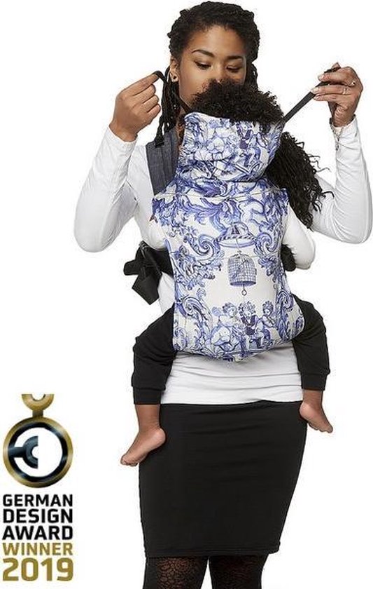 ByKay classic carrier reversible Darkjeans / Delfy babydrager Draagzak