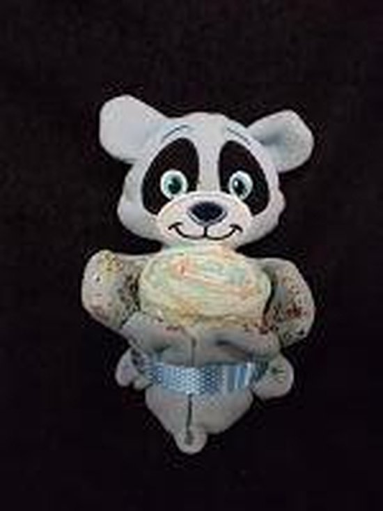 knuffeldoekje panda blauw met pampers