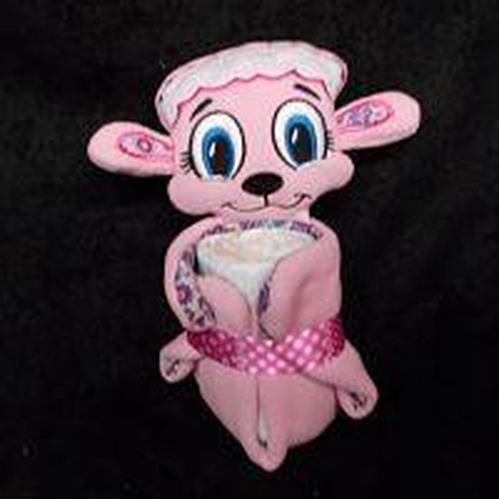 knuffeldoekje schaapje roos met pampers