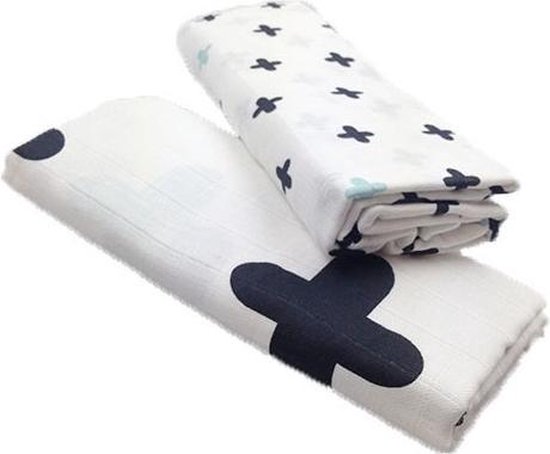 Briljant Baby Wikkeldoek hydrofiel dessin crizzzcrozzz 120 x 120 cm (2 st.)