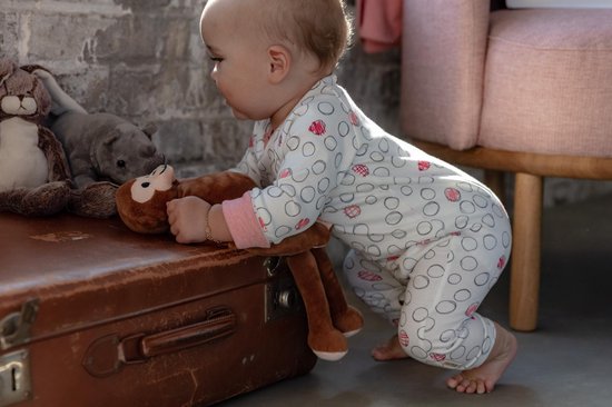 Verhip boxpakje – Babykleding – Baby kleding set – baby pakje - meegroei mouwen – meisje - Biologisch katoen – Kraam cadeau - 62/68