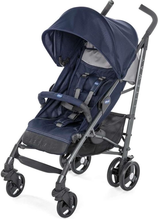 Chicco Lite Way 3 Complete Buggy - Plooibuggy - Kinderwagen 3 in 1  - Wandelwagen - Lichtgewicht - India Ink