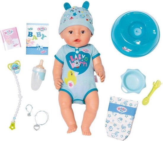 BABY born® Soft Touch Jongen - Interactieve Babypop 43cm