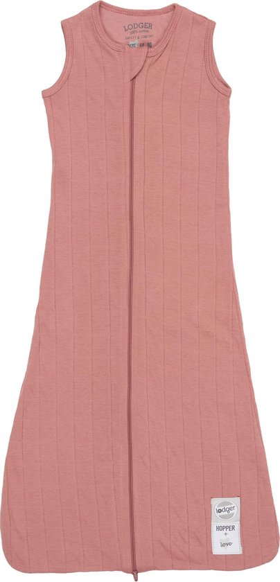 Lodger Baby slaapzak - Hopper Solid - Donkerroze - Lange mouw - 50/62