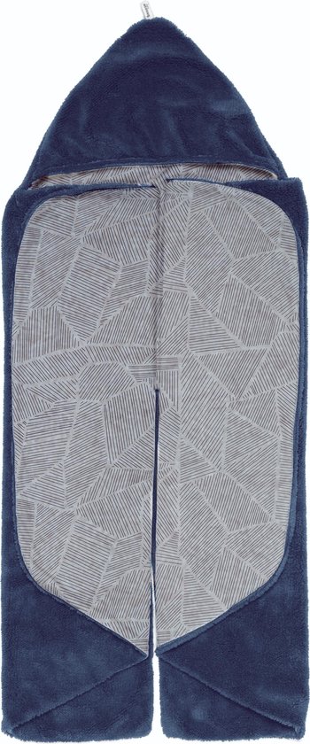 Snoozebaby Wikkeldeken Trendy Wrapping - Oekotex materiaal - geschikt voor alle autostoelen groep 0 - 90x110cm - Midnight Blue indigo