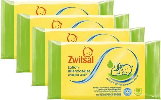 Zwitsal Billendoekjes Lotion 260 doekjes (4x65)