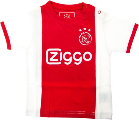 Ajax baby t-shirt - wit/rood - maat 50/56