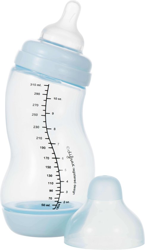 Difrax S-babyfles - breed - 310 ml - Blauw