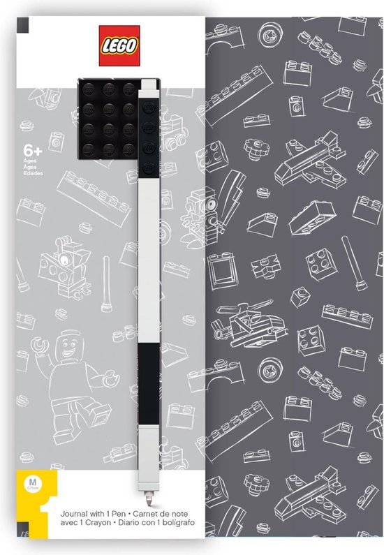 Lego notitieblok - met Lego pen - Zwart