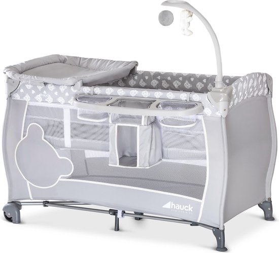 Hauck Babycenter Campingbedje - Teddy Grey