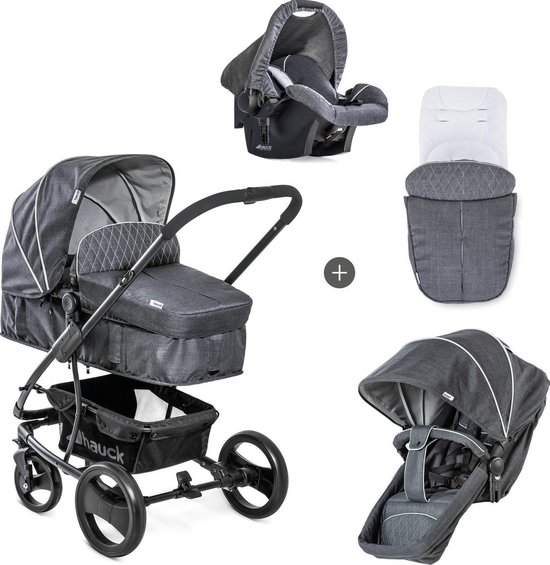 Hauck Pacific 4 Shop N Drive  Kinderwagen - Melange Charcoal