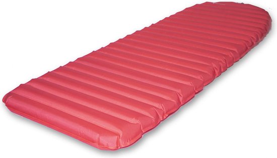 Flextail Gear Luchtmatras King Size Kampeer luchtbed - Luxe rode opblaasbaar luchtbed Met meeneemtas