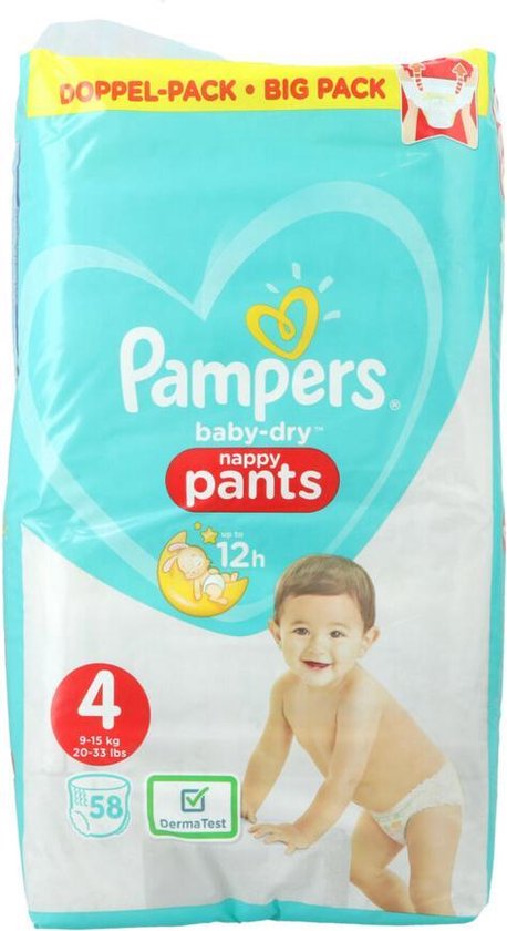 Pampers Baby Dry Pants Maat 4 - 58 Luierbroekjes